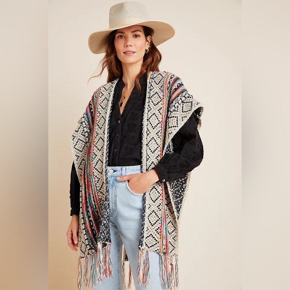 Anthropologie Penelope Fringed Kimono